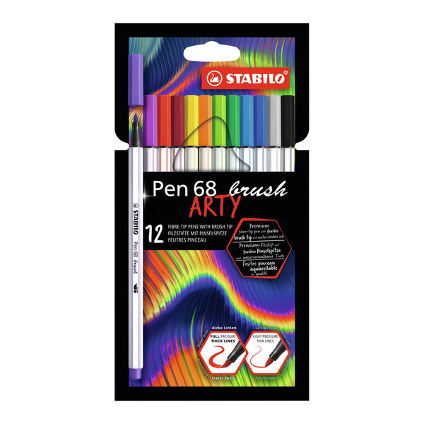 Set 12 Pen68 Brush Arty- Stabilo