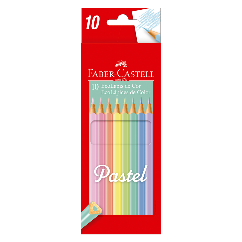 Set 10 ecolápices de color PASTEL Faber-Castell