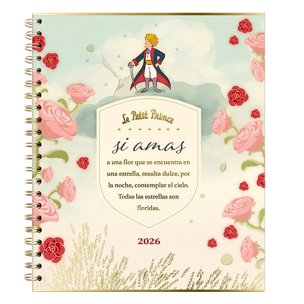Agenda 2026- EL PRINCIPITO (Diaria)/ Cuaderno espiral (17x20 cm)