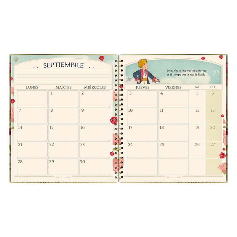 Agenda 2026- EL PRINCIPITO (Diaria)/ Cuaderno espiral (17x20 cm)