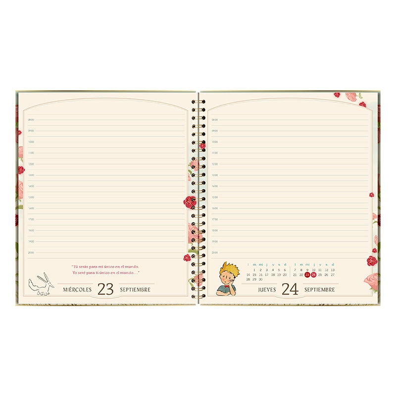 Agenda 2026- EL PRINCIPITO (Diaria)/ Cuaderno espiral (17x20 cm)