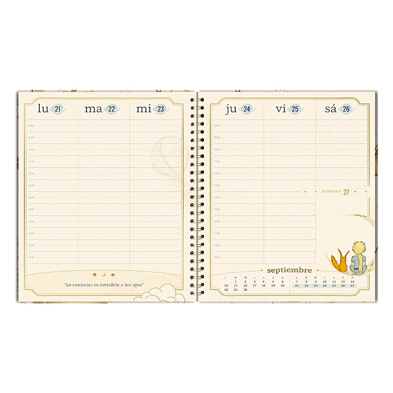 Agenda 2026- EL PRINCIPITO (Semanal)/ Espiral Cuaderno (17x20 cm)
