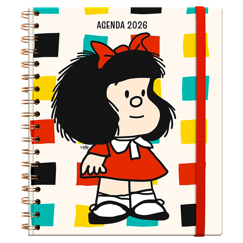 Agenda 2026- MAFALDA (DIARIA)/ Espiral Cuaderno (17x20 cm)
