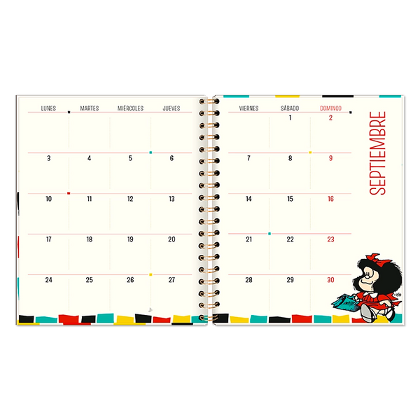 Agenda 2026- MAFALDA (DIARIA)/ Espiral Cuaderno (17x20 cm)