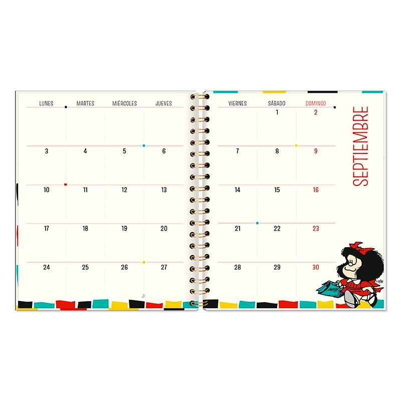 Agenda 2026- MAFALDA (DIARIA)/ Espiral Cuaderno (17x20 cm)