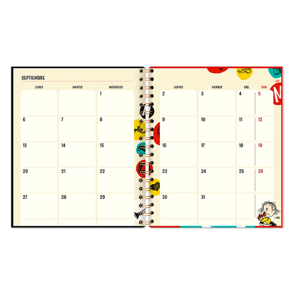 Agenda 2026- MAFALDA (Semanal)/ Espiral Cuaderno (17x20 cm)