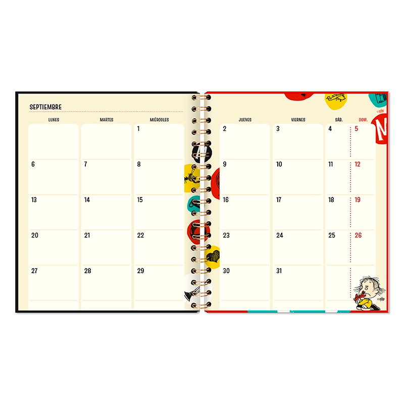 Agenda 2026- MAFALDA (Semanal)/ Espiral Cuaderno (17x20 cm)