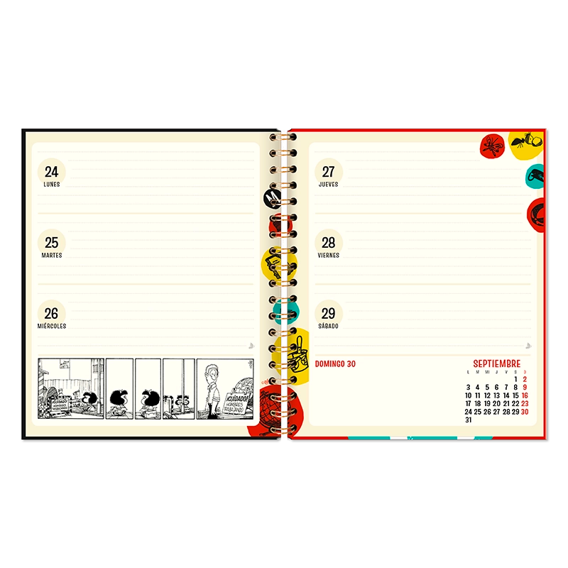 Agenda 2026- MAFALDA (Semanal)/ Espiral Cuaderno (17x20 cm)