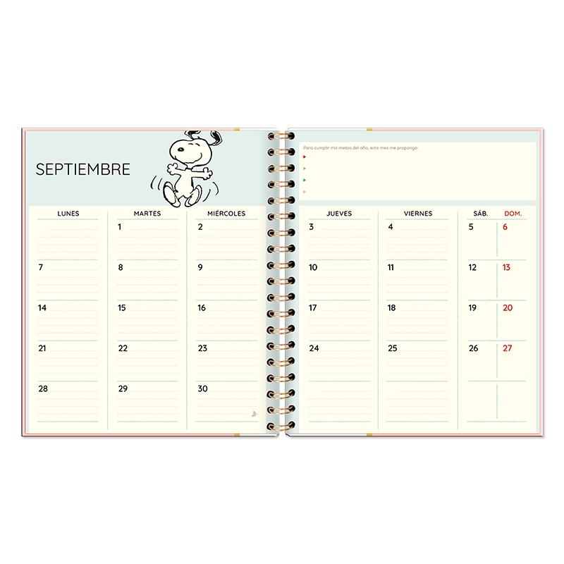 Agenda 2026- SNOOPY (DIARIA)/ Espiral Cuaderno (17x20 cm)