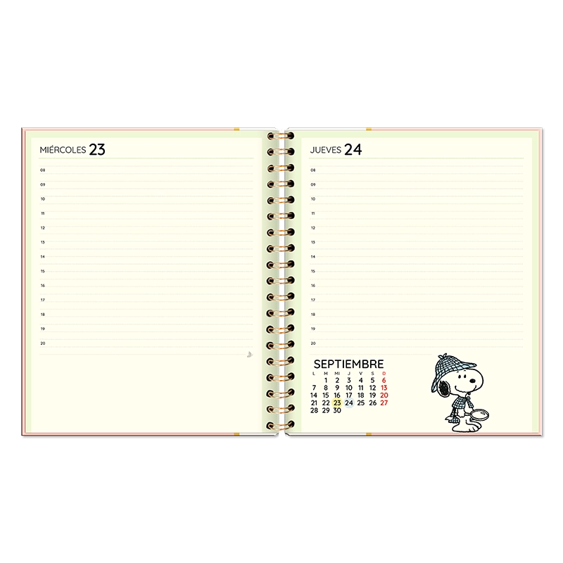 Agenda 2026- SNOOPY (DIARIA)/ Espiral Cuaderno (17x20 cm)