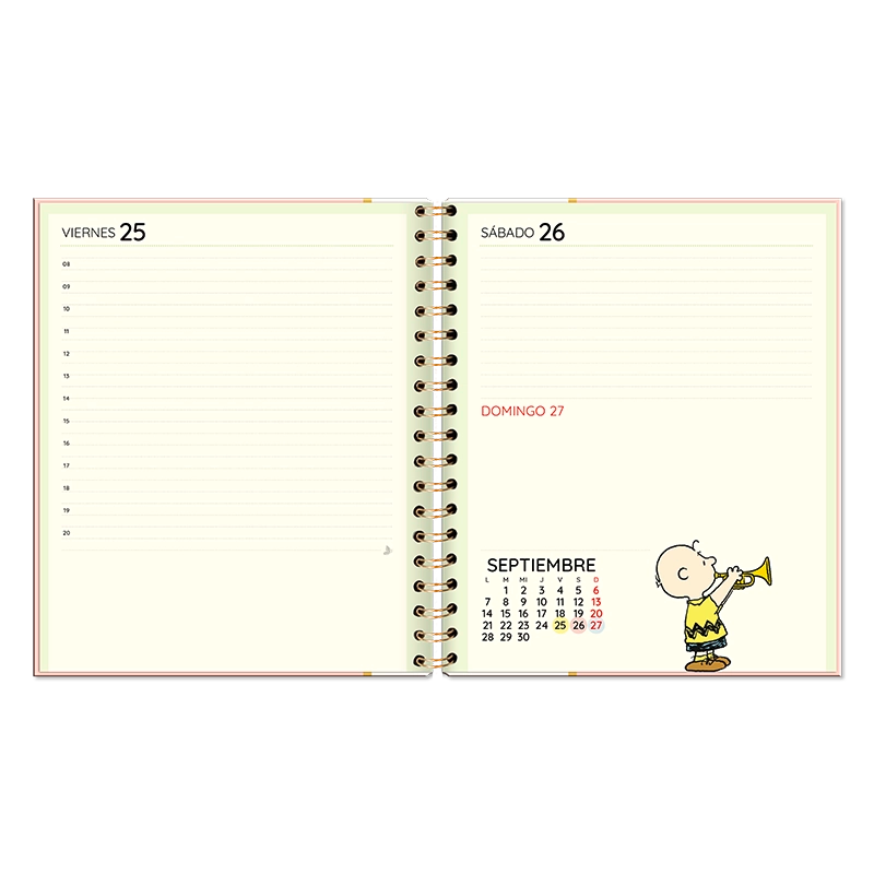 Agenda 2026- SNOOPY (DIARIA)/ Espiral Cuaderno (17x20 cm)