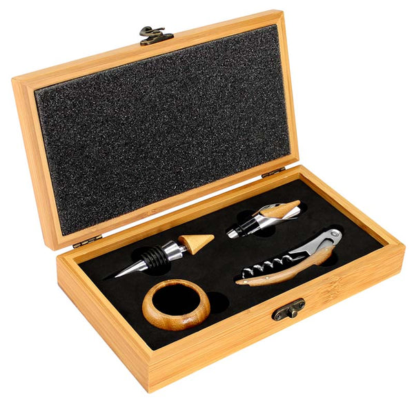 Set Vino Bambú