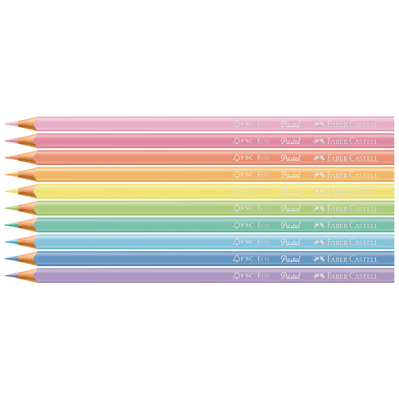 Set 10 ecolápices de color PASTEL Faber-Castell