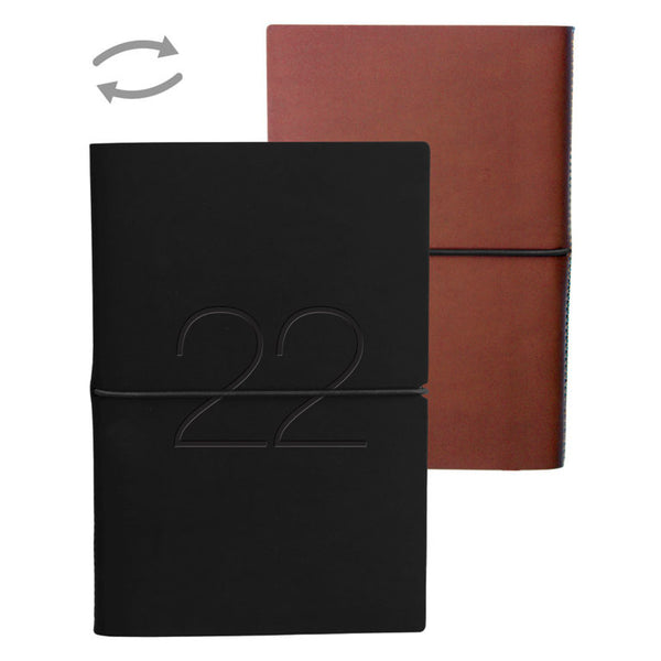SALDOS!: Agenda 2022- ECOCUERO BICOLOR/ A5 (14x21cm)